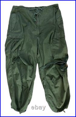 Vtg M51 Field Trousers Shell M-1951 Army Military Pants Green Baggy Long M Talon