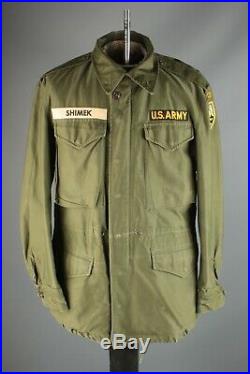 Vtg Men's 1952 Korean War US Army Rangers M-51 Field Jacket S Reg 50s USMA #6944
