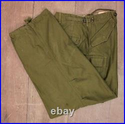 Vtg Men's 50s Korean War US Army M-51 Cargo Field Pants Sz XL Reg 1950s