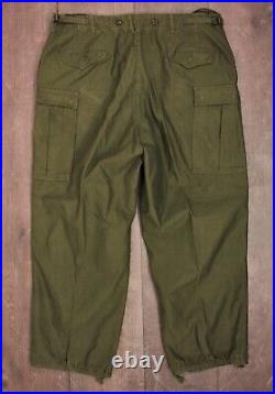 Vtg Men's 50s Korean War US Army M-51 Cargo Field Pants Sz XL Reg 1950s