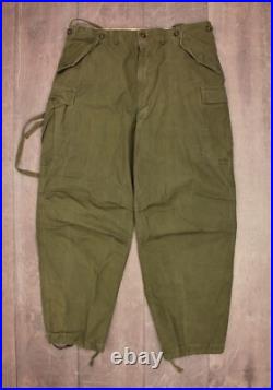 Vtg Men's 50s Korean War US Army M-51 Cargo Field Pants Sz XL Reg 1950s M51