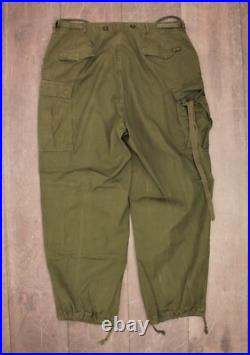 Vtg Men's 50s Korean War US Army M-51 Cargo Field Pants Sz XL Reg 1950s M51