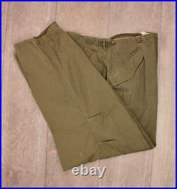 Vtg Men's 50s Korean War US Army M-51 Cargo Field Pants Sz XL Reg 1950s Sateen
