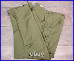 Vtg Men's NOS 50s Korean War US M-51 Field Pants Sz L Long 1950s Trousers