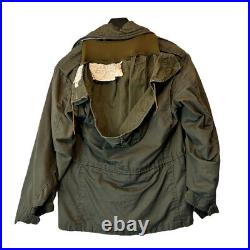 Vtg Military Field Jacket M1951 US Army Hood S/M 1950s Korean War Cold Combat