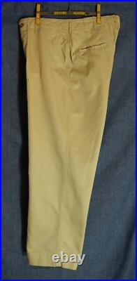 Vtg NOS 1952 WWII Pat Date 1945 US Army Khaki Chino Trousers 34 W x 29 L #1