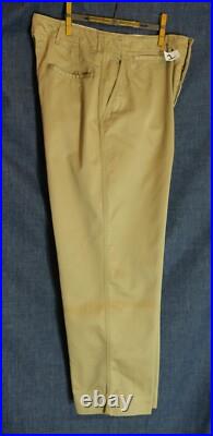 Vtg NOS 1952 WWII Pat Date 1945 US Army Khaki Chino Trousers 34 W x 29 L #1