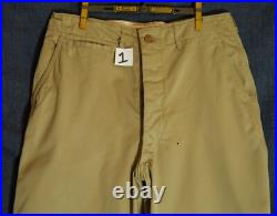 Vtg NOS 1952 WWII Pat Date 1945 US Army Khaki Chino Trousers 34 W x 29 L #1