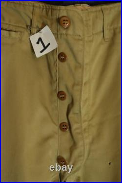 Vtg NOS 1952 WWII Pat Date 1945 US Army Khaki Chino Trousers 34 W x 29 L #1
