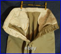Vtg NOS 1952 WWII Pat Date 1945 US Army Khaki Chino Trousers 34 W x 29 L #1