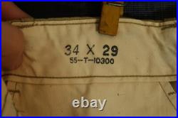 Vtg NOS 1952 WWII Pat Date 1945 US Army Khaki Chino Trousers 34 W x 29 L #1