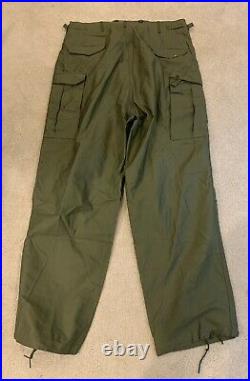 Vtg NOS M51 Field Trousers Pants Large Long M1951 Cargo Sateen Korean War