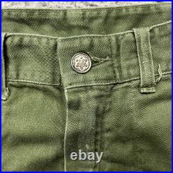 Vtg OG 107 Pants Mens 28x32 Green 13 Star US Military Baker Pants Korean War