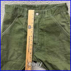Vtg OG 107 Pants Mens 28x32 Green 13 Star US Military Baker Pants Korean War