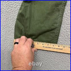 Vtg OG 107 Pants Mens 28x32 Green 13 Star US Military Baker Pants Korean War