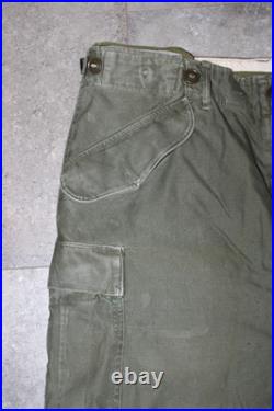 Vtg U. S. Army Military Korean War Era Jungle Combat Pants O. D. M-1951 Sz. 35x34
