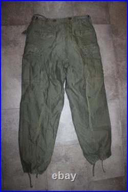 Vtg U. S. Army Military Korean War Era Jungle Combat Pants O. D. M-1951 Sz. 35x34