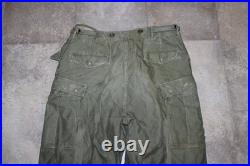 Vtg U. S. Army Military Korean War Era Jungle Combat Pants O. D. M-1951 Sz. 35x34