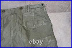 Vtg U. S. Army Military Korean War Era Jungle Combat Pants O. D. M-1951 Sz. 35x34