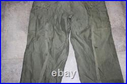 Vtg U. S. Army Military Korean War Era Jungle Combat Pants O. D. M-1951 Sz. 35x34