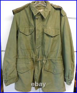 Vtg US Air Force-Army M-1951 Korean War Field Jacket OG 107, Hood M-1943