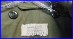 Vtg US Air Force-Army M-1951 Korean War Field Jacket OG 107, Hood M-1943