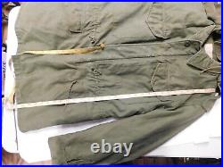 Vtg US Air Force-Army M-1951 Korean War Field Jacket OG 107, Hood M-1943