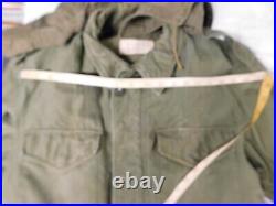 Vtg US Air Force-Army M-1951 Korean War Field Jacket OG 107, Hood M-1943