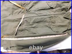 Vtg US Air Force-Army M-1951 Korean War Field Jacket OG 107, Hood M-1943