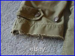 Vtg US Army Cold Weather Hooded Trench Coat Jacket Wool Liner Korean war
