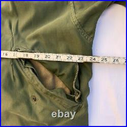 Vtg US Army Military M51 Fishtail Parka Jacket Large w Wool Frieze Liner M-1951