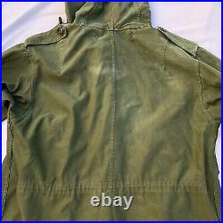 Vtg US Army Military M51 Fishtail Parka Jacket Large w Wool Frieze Liner M-1951