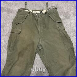 Vtg US Army Pants Regular Long Fulton Trouser Shell Field M1951 50s Korean War