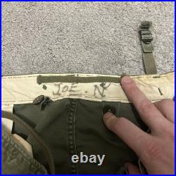 Vtg US Army Pants Regular Long Fulton Trouser Shell Field M1951 50s Korean War