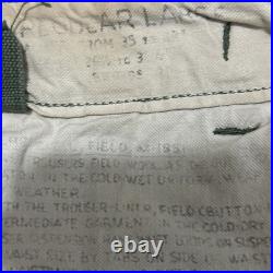 Vtg US Army Pants Regular Long Fulton Trouser Shell Field M1951 50s Korean War