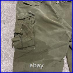 Vtg US Army Pants Regular Long Fulton Trouser Shell Field M1951 50s Korean War