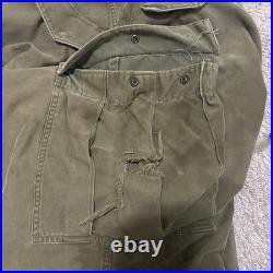Vtg US Army Pants Regular Long Fulton Trouser Shell Field M1951 50s Korean War