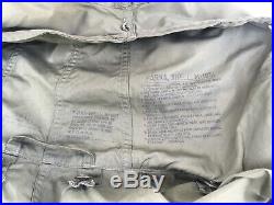 Vtg US Korean War M-1951 M-51 SHELL Fishtail Fur Collar PARKA Jacket Liner SMALL