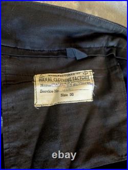 Vtg US Navy Korean War dress blues/Cracker Jack inc. Hat, scarf, Gd. Conduct metal