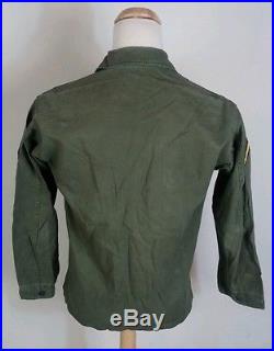 Vtg WWII Korean War 13 Star HBT Military Combat Shirt Patch Army Jacket Vietnam