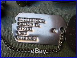 Vtg WWII, Korean War USMC EGA, Dog Tag ID, Officer & NCO Rank Pins Insignia LOT