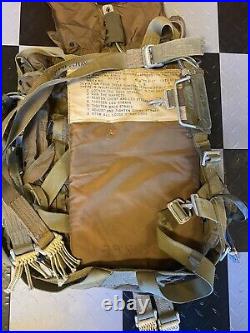 WOW! Korean War US Military Backpack for 28' Parachute With Harness Jun 1952