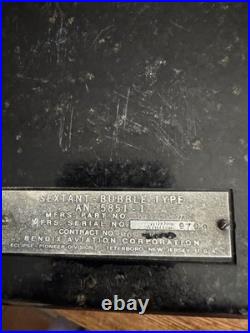 WW2 Korean War Bendix Aviation Aviator Bubble Sextant AN5851-1 and Bakelite Box