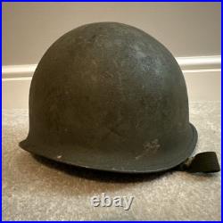 WW2/Korean War Era US M1 Helmet Shell + Liner McCord M-163A with Decals