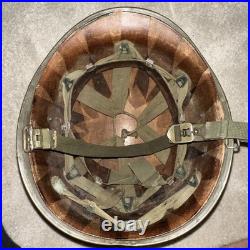 WW2/Korean War Era US M1 Helmet Shell + Liner McCord M-163A with Decals