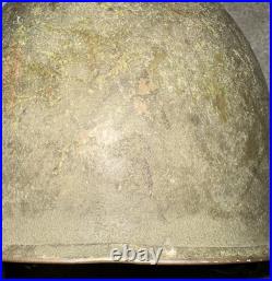 WW2/Korean War Era US M1 Helmet Shell + Liner McCord M-163A with Decals