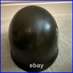 WW2/Korean War Era US M1 Helmet Shell + Liner McCord M-163A with Decals