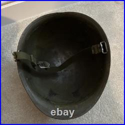 WW2/Korean War Era US M1 Helmet Shell + Liner McCord M-163A with Decals