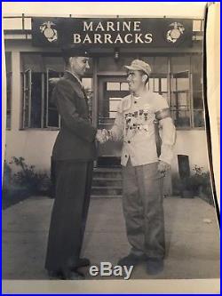 WW2 Korean War Marine Purple Heart Certificate, USMC Uniform, ID Card, Photos