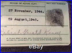 WW2 Korean War Marine Purple Heart Certificate, USMC Uniform, ID Card, Photos